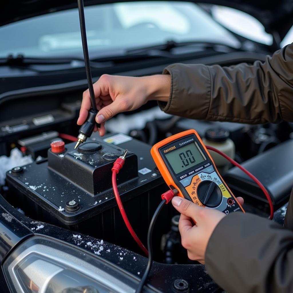 Checking Car Battery in Winter