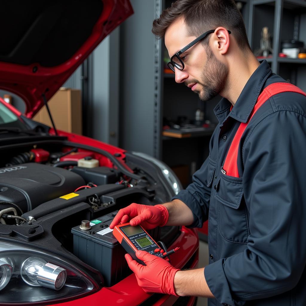 Checking Car Battery in Winter