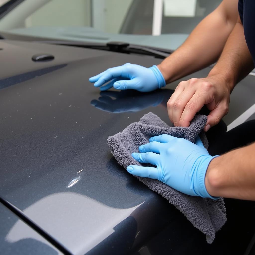 Repairing Light Scratches on a Car Bumper