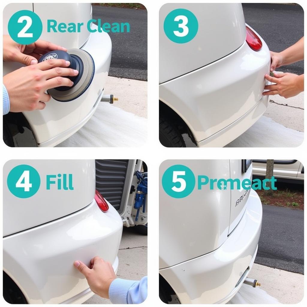 Car Bumper Scratch Repair Process