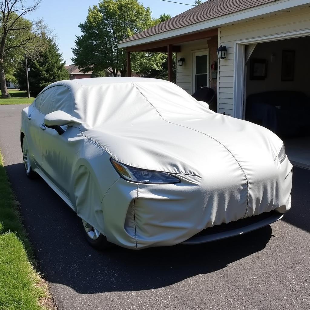 Car Covered for Hail Protection