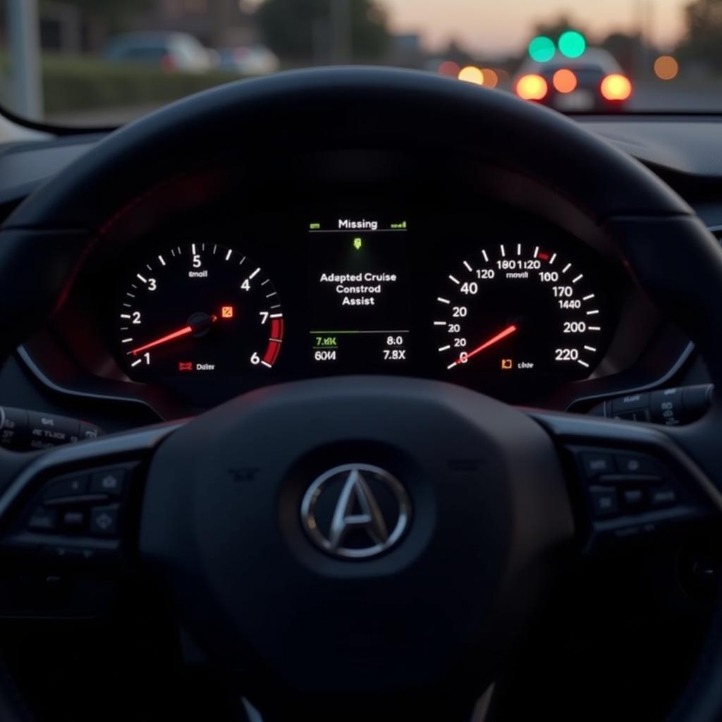 Car Dashboard with Missing Features Due to Chip Shortage