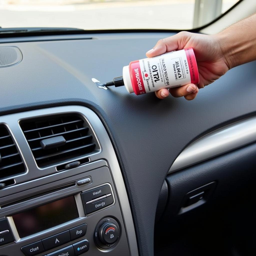 Cleaning and conditioning car dashboard