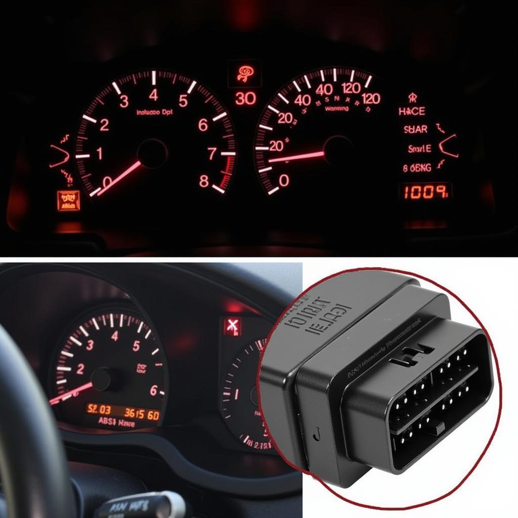 Car dashboard warning lights