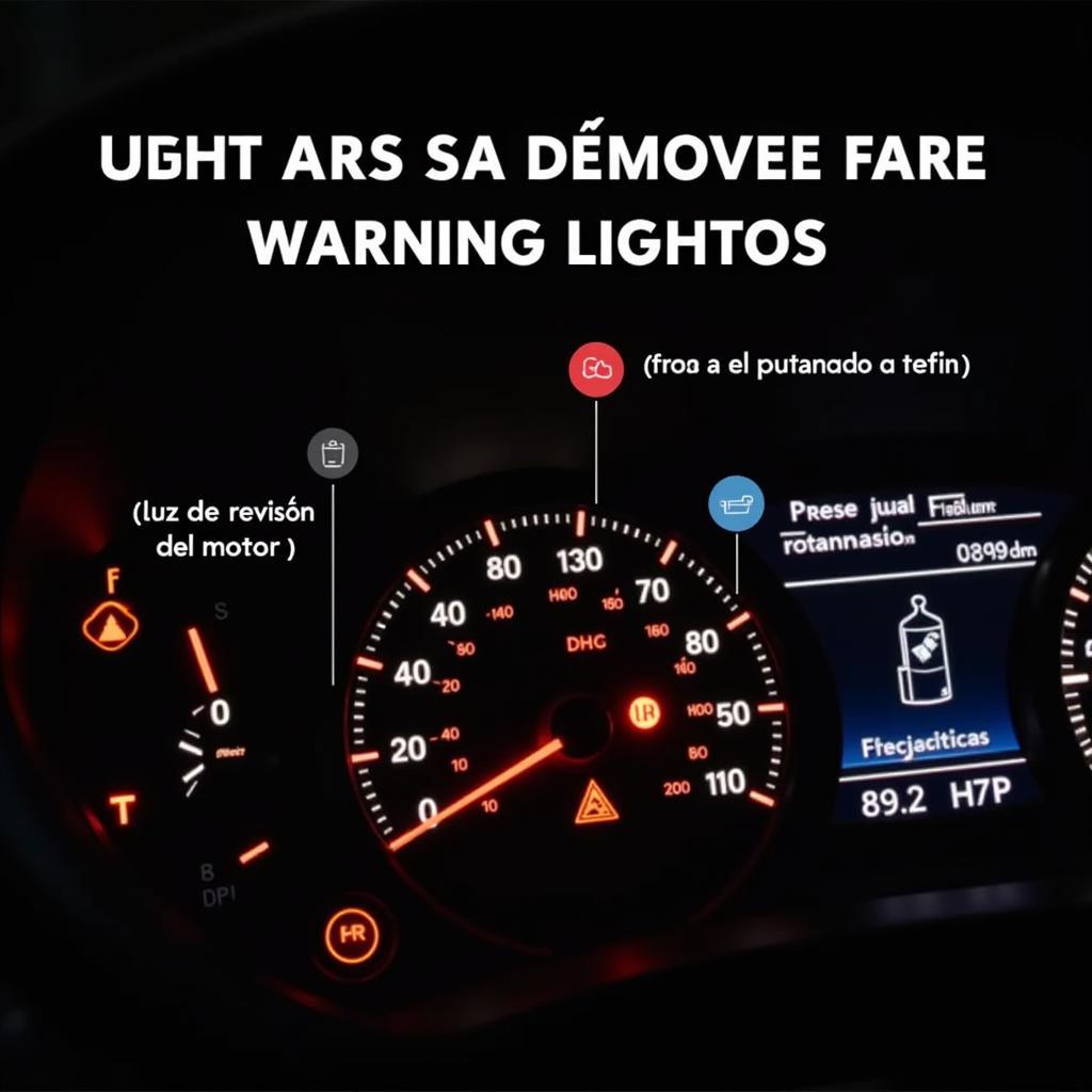 Car Dashboard Warning Lights - Spanish