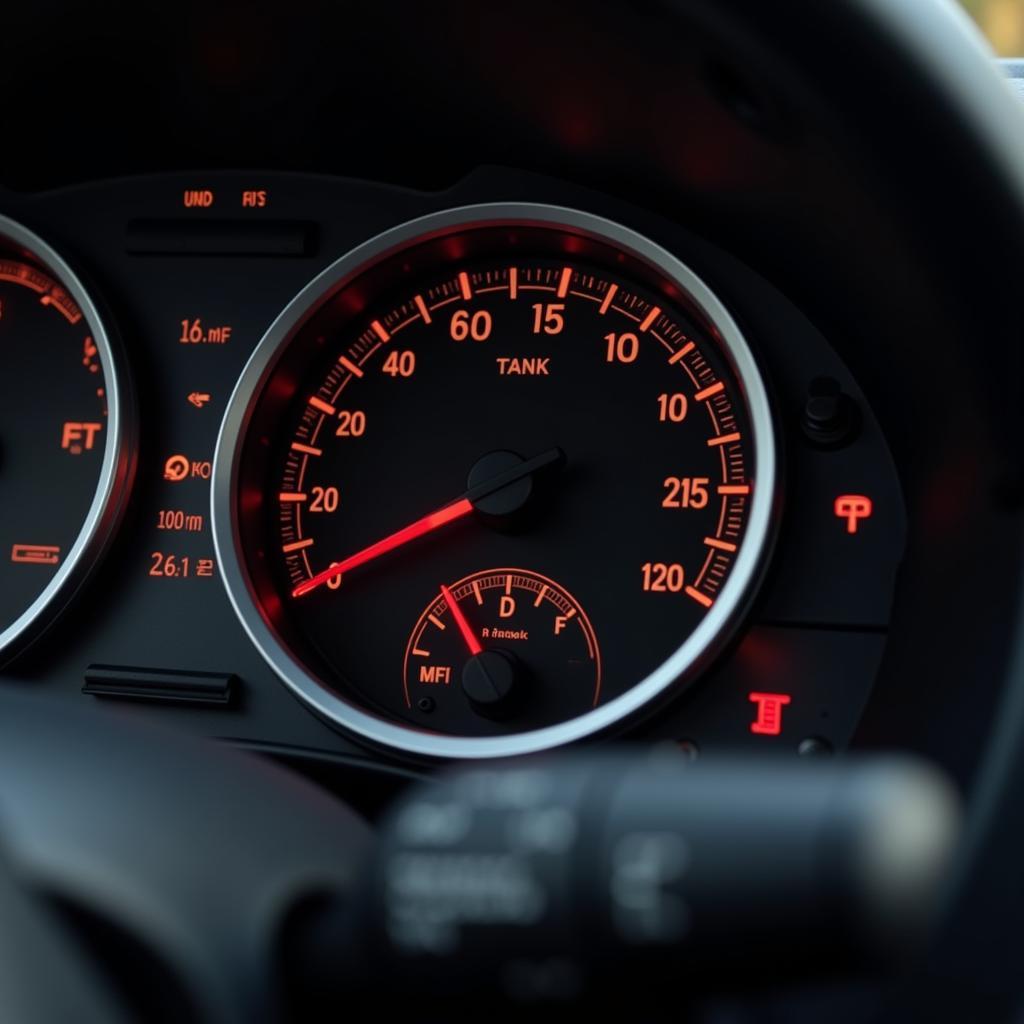 Car Dashboard with Working Gas Gauge