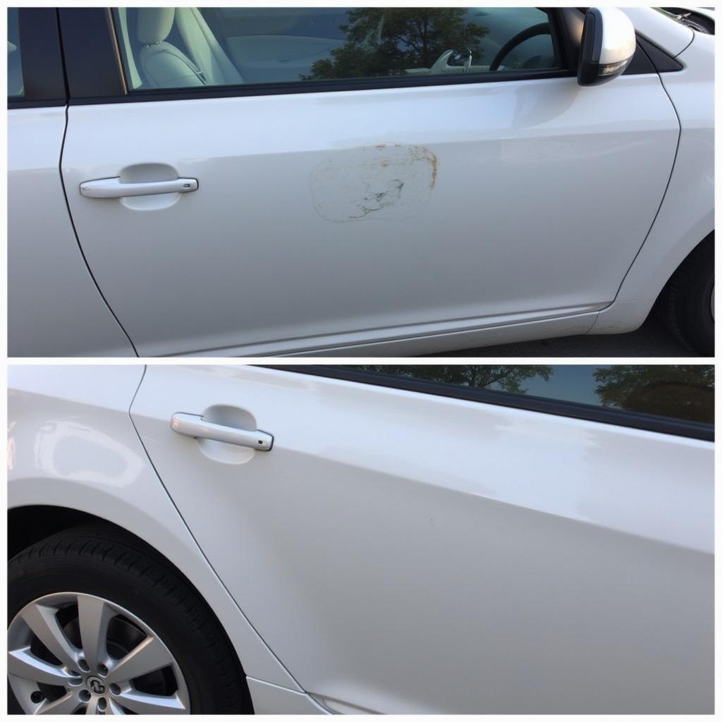 Car Dent Before and After