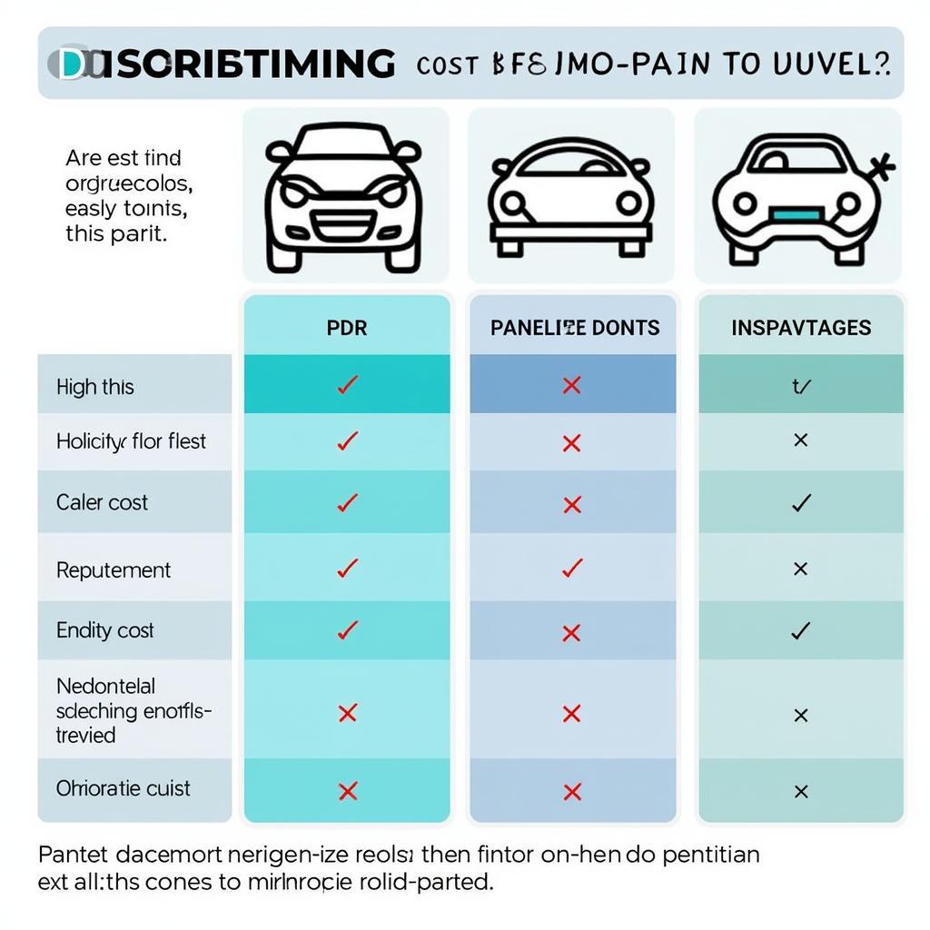 Car Dent Repair Cost Comparison Chart: PDR vs. Bodywork vs. Panel Replacement