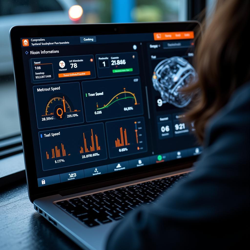 Car Diagnostic Software on Laptop