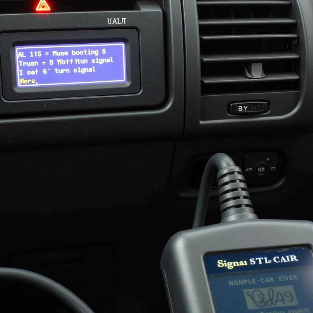 Car Diagnostic Tool Reading Turn Signal Code