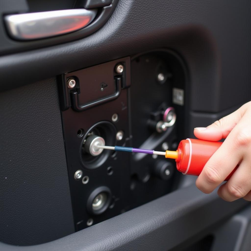 Lubricating a Car Door Handle Mechanism