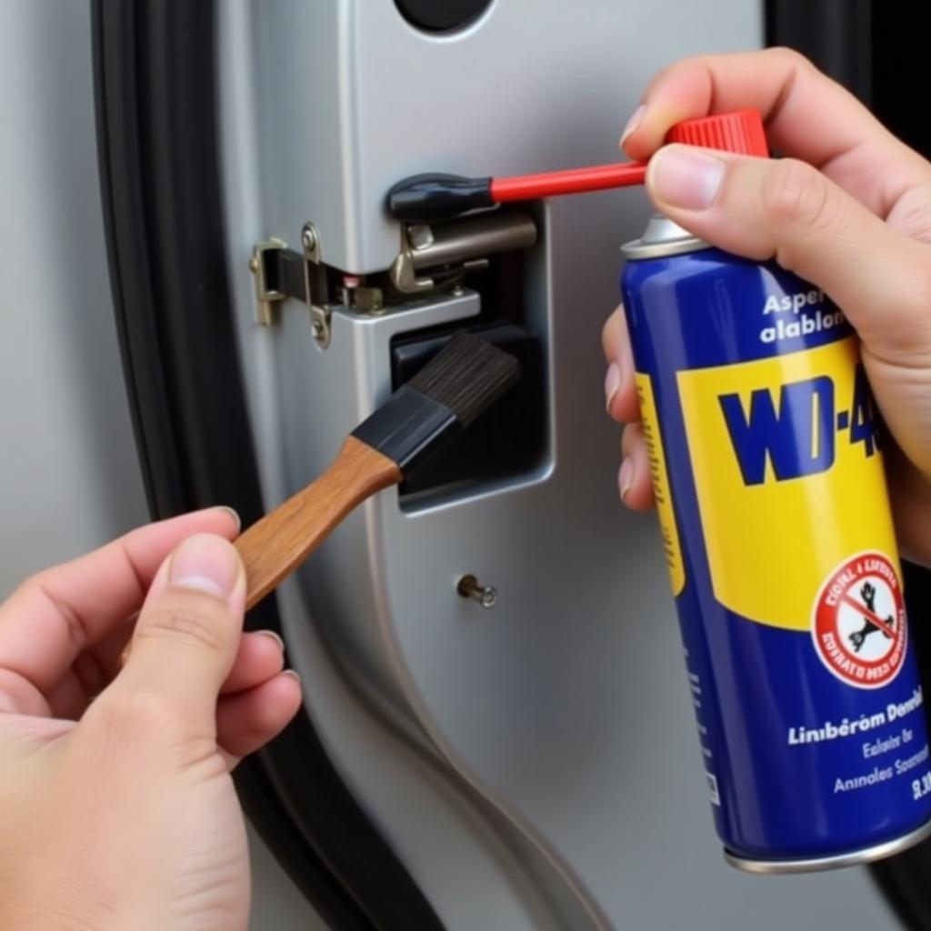 Cleaning a Car Door Latch