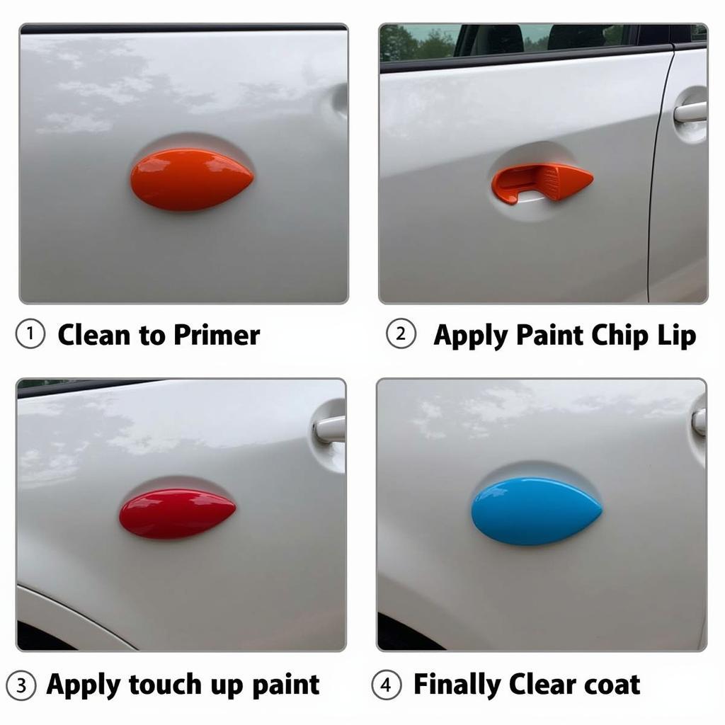 Car Door Paint Chip Repair Process