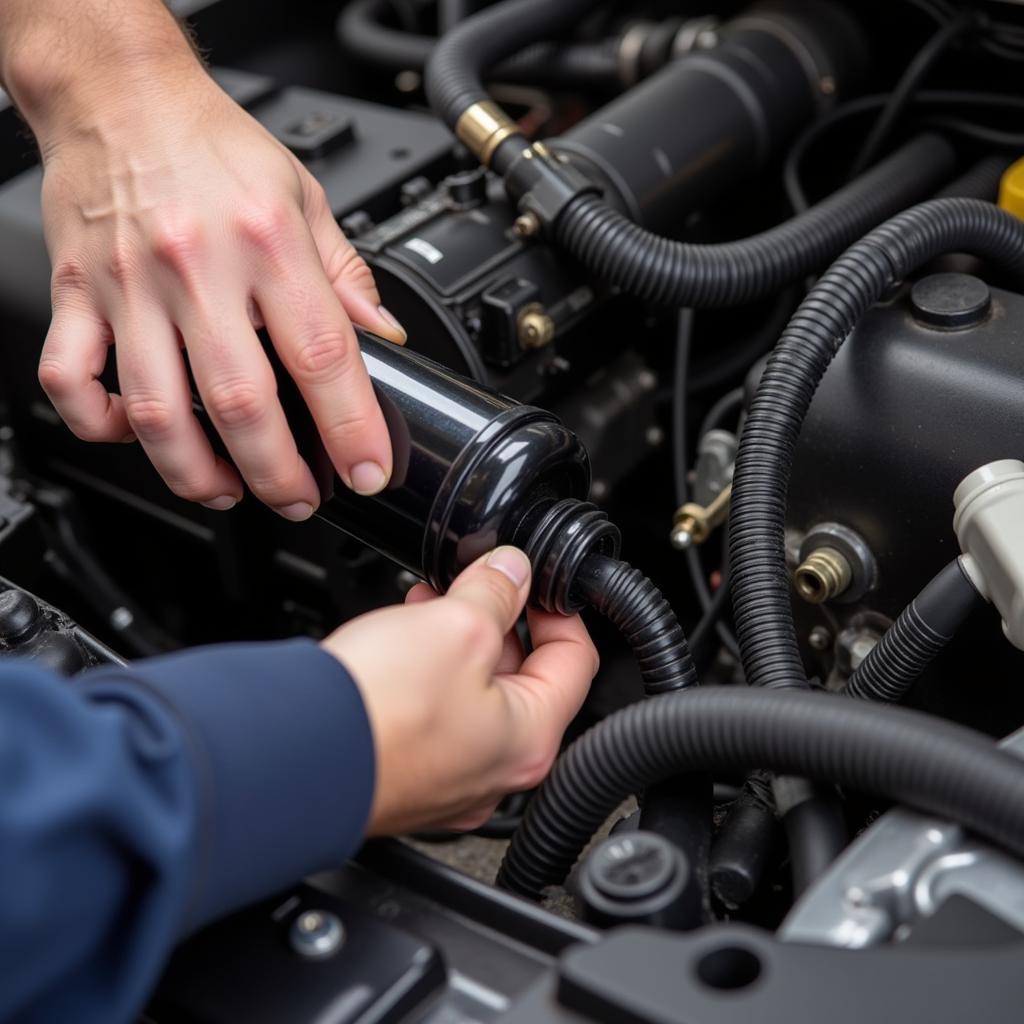 Car Engine Fuel System Inspection