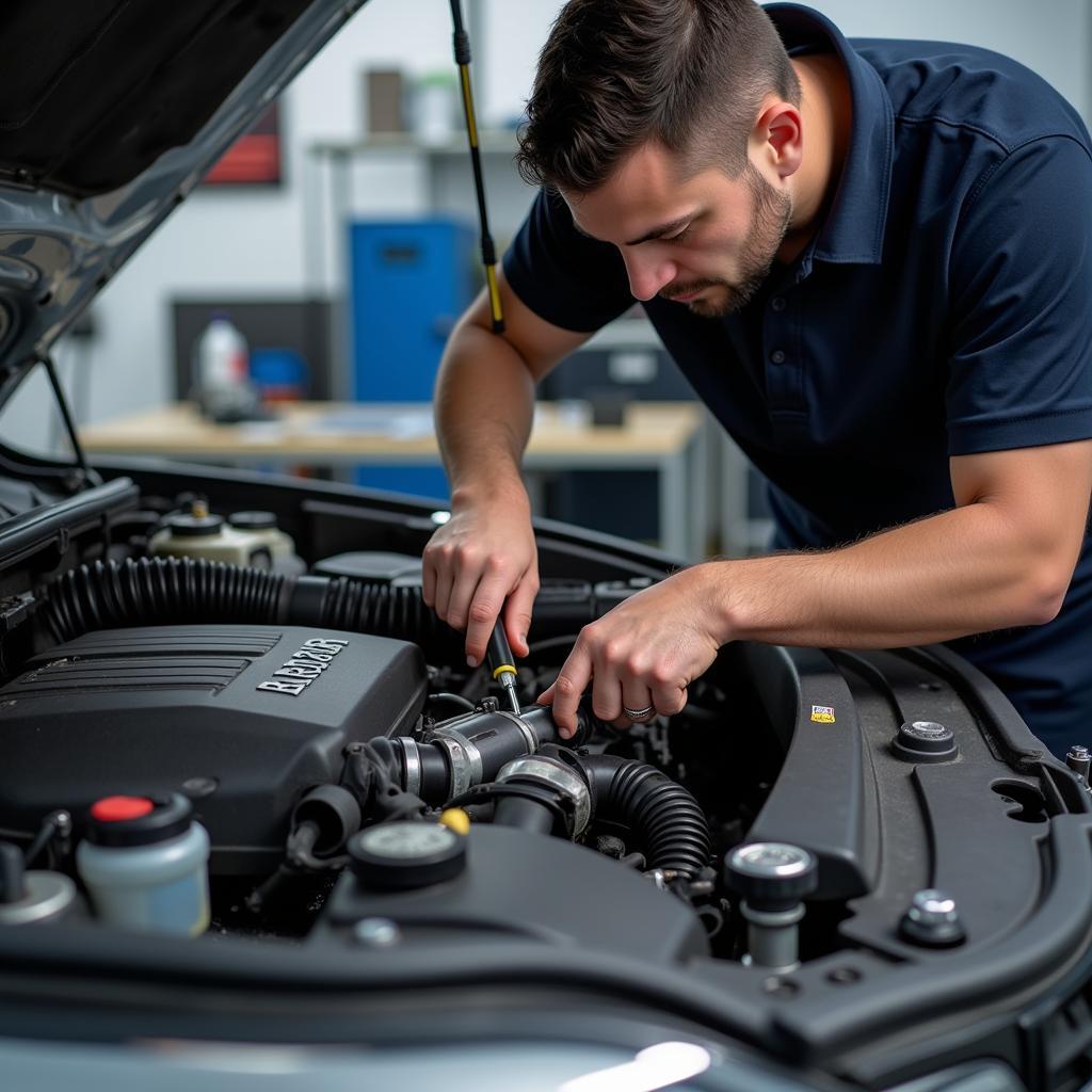 Performing Car Engine Maintenance