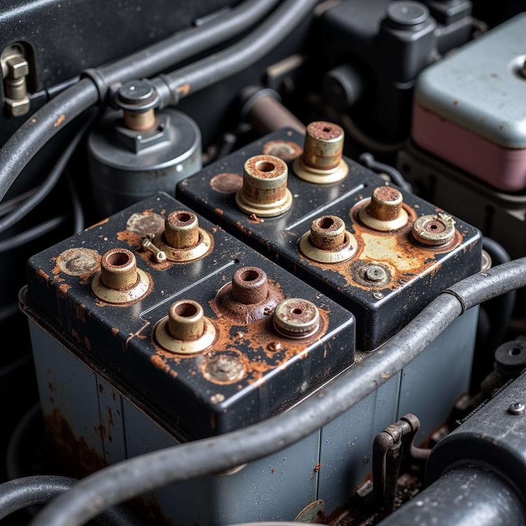 Car Engine Wash Problems: Corroded Battery Terminals