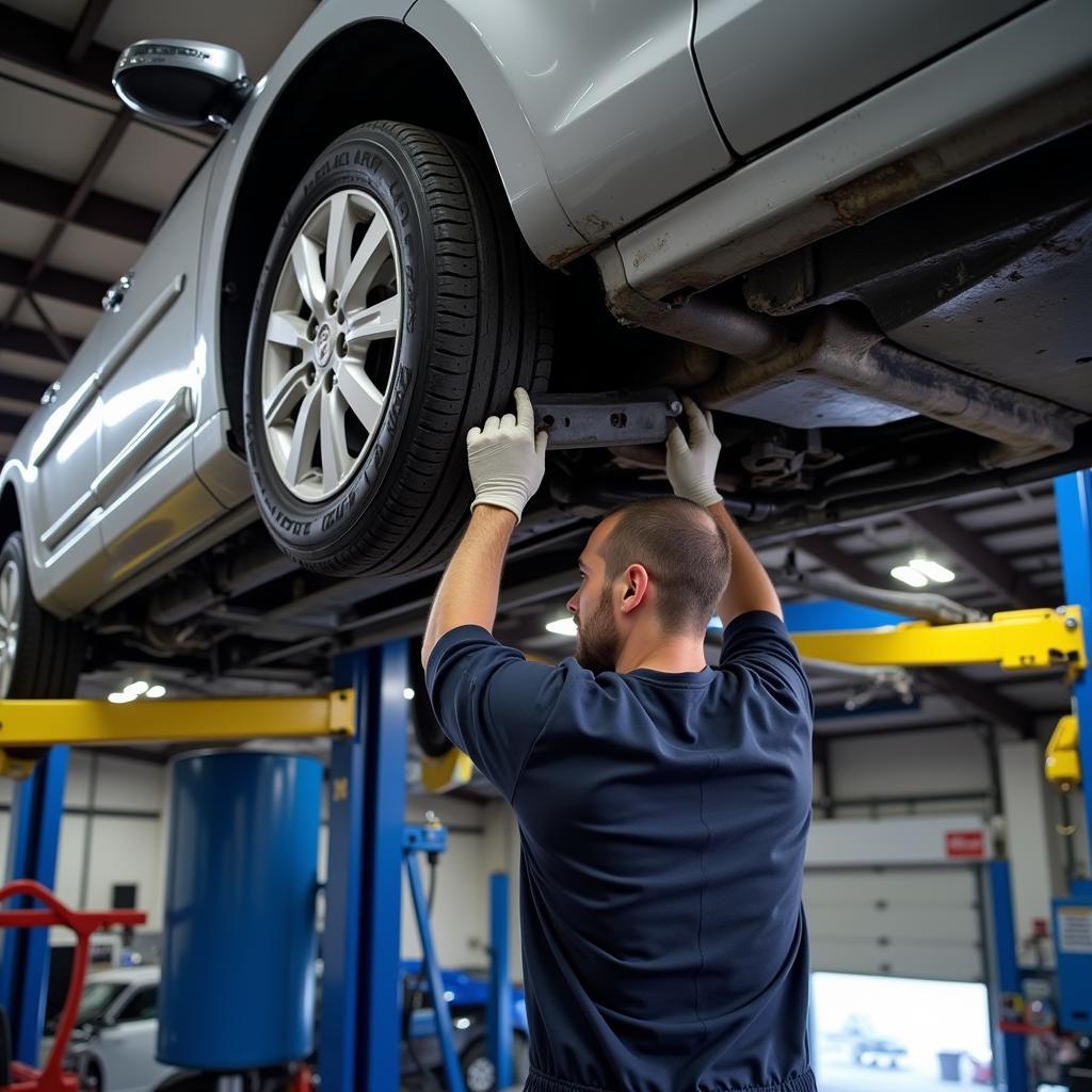 Car Getting Oil Change