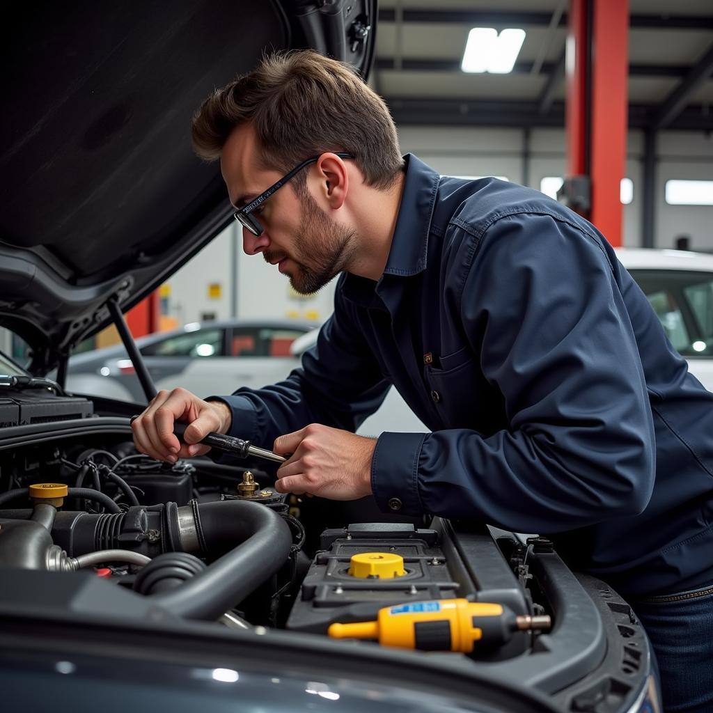 Inspecting a Car Heater Core