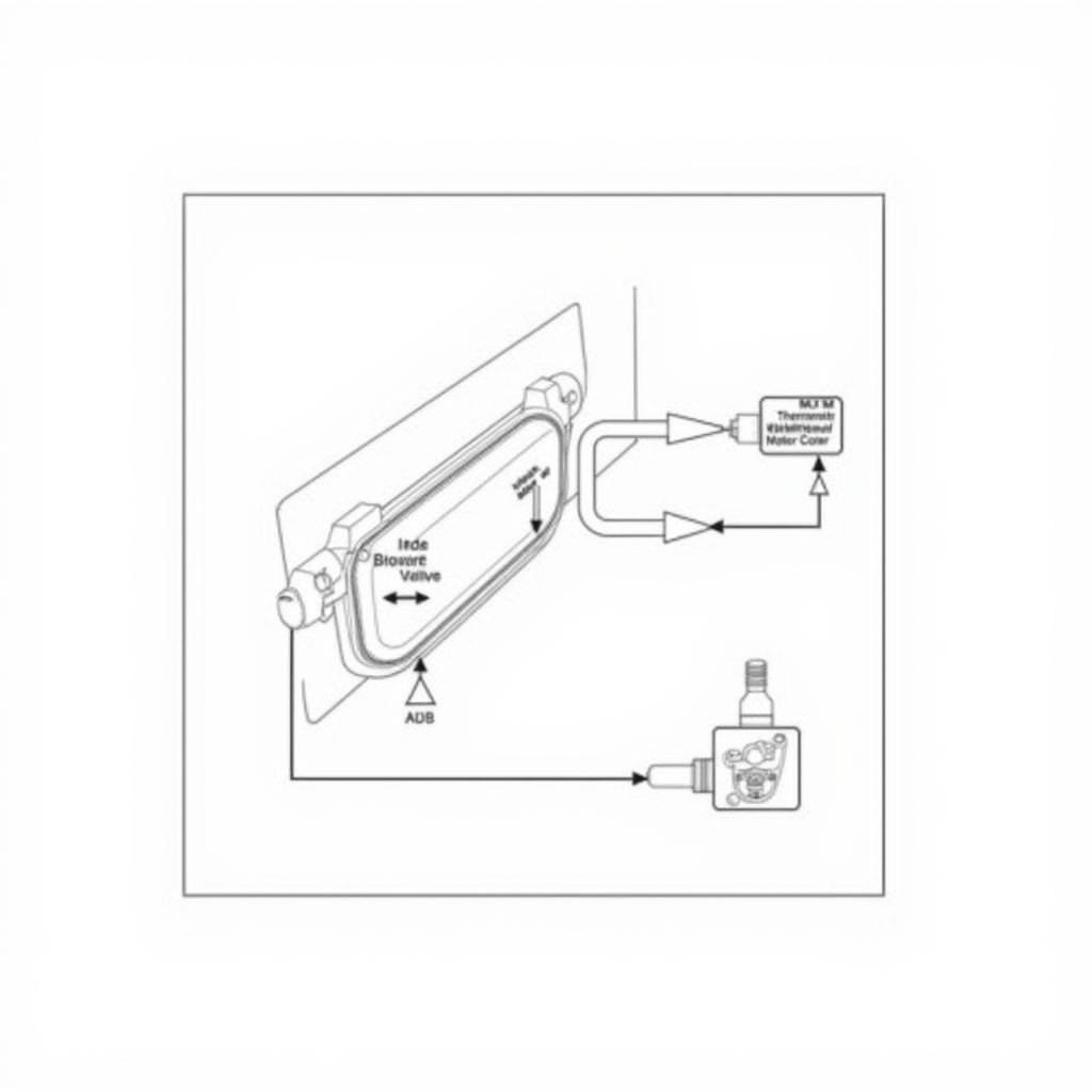 Car Heater System Diagram - Coolant Flow and Air Distribution