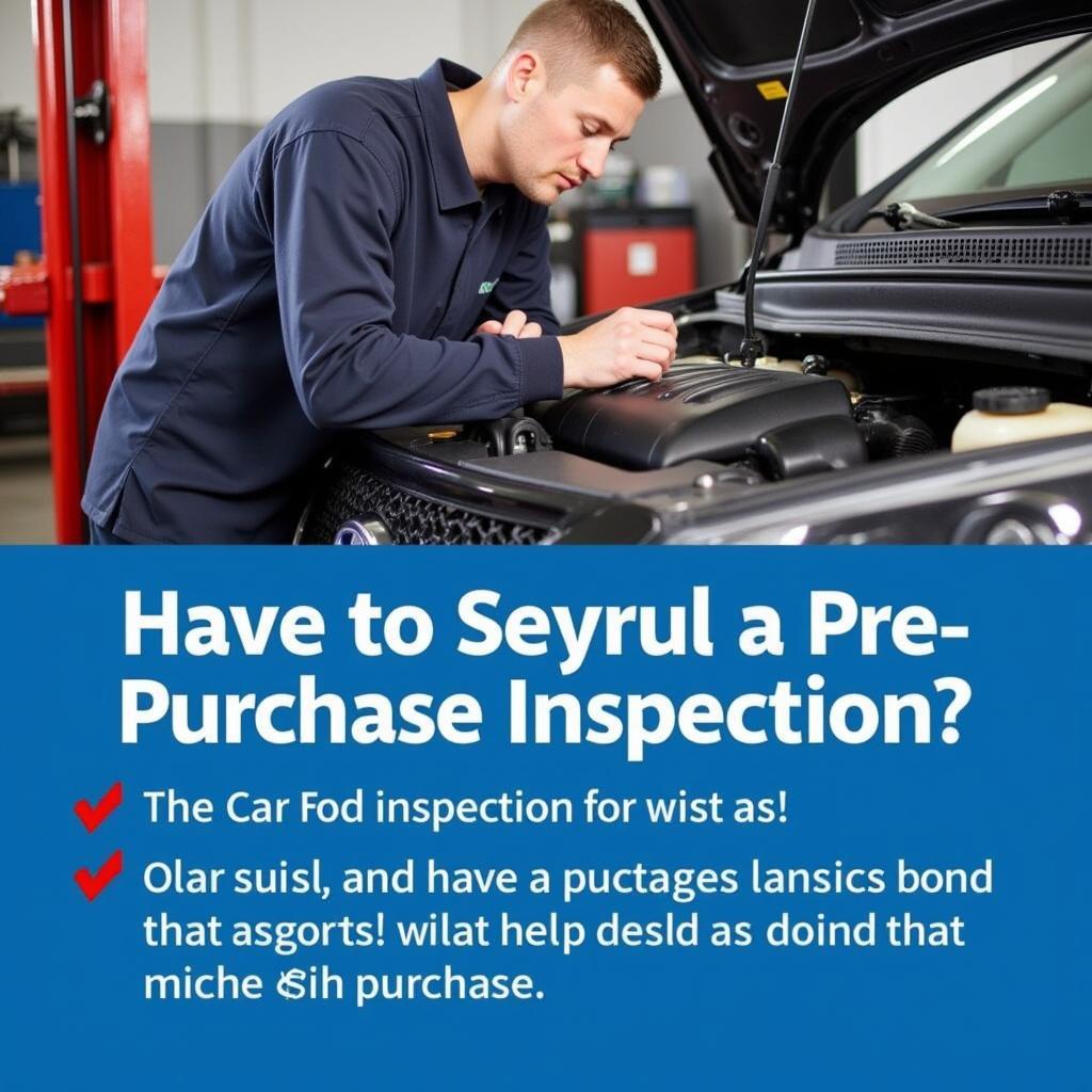 Pre-Purchase Car Inspection to Identify Potential Problems