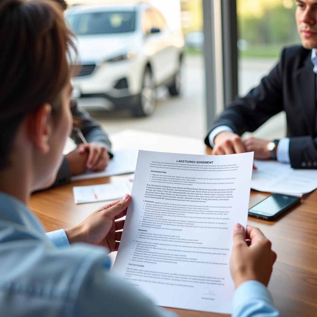 Reviewing a Car Lease Agreement