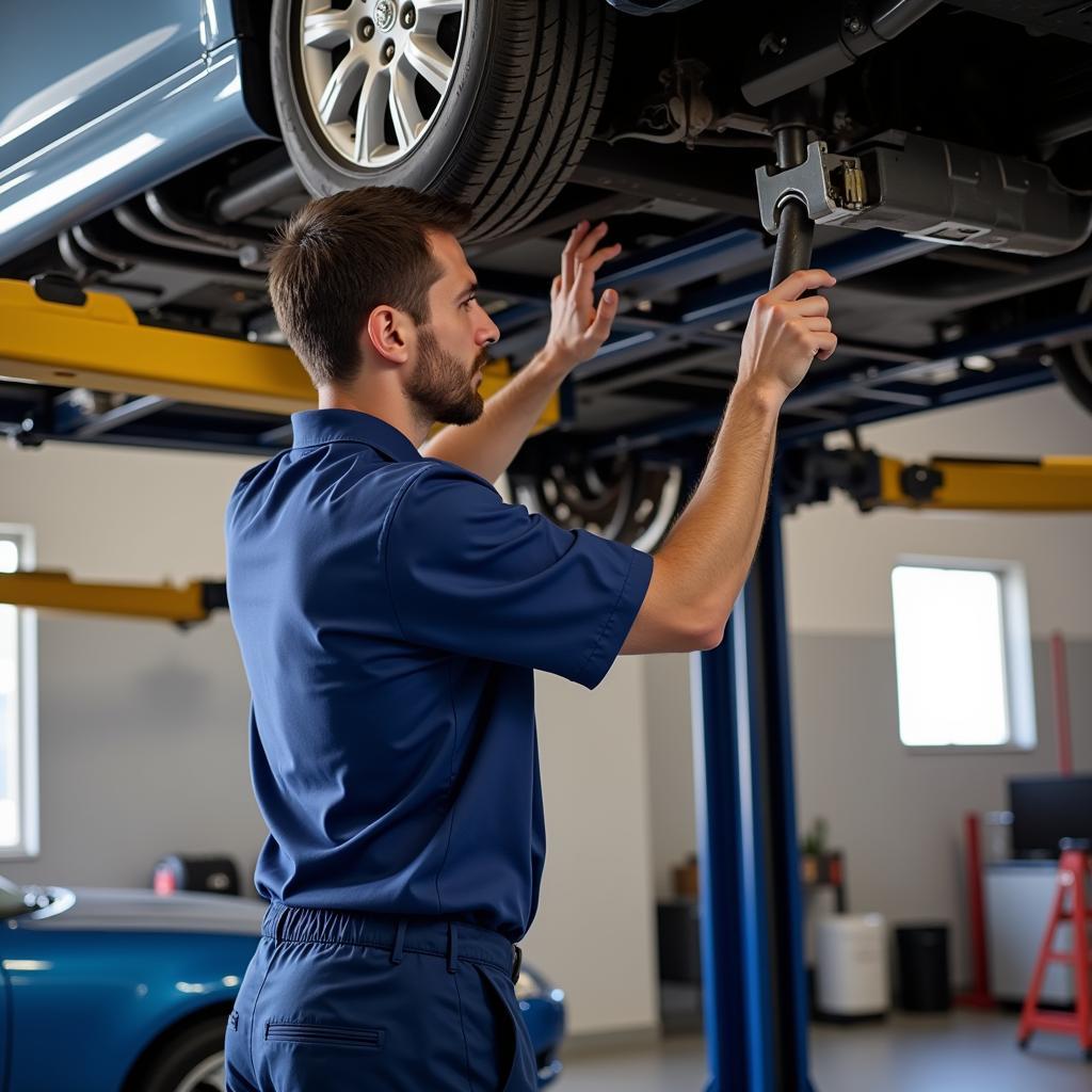 Testing the Safety Latch of a Car Lift