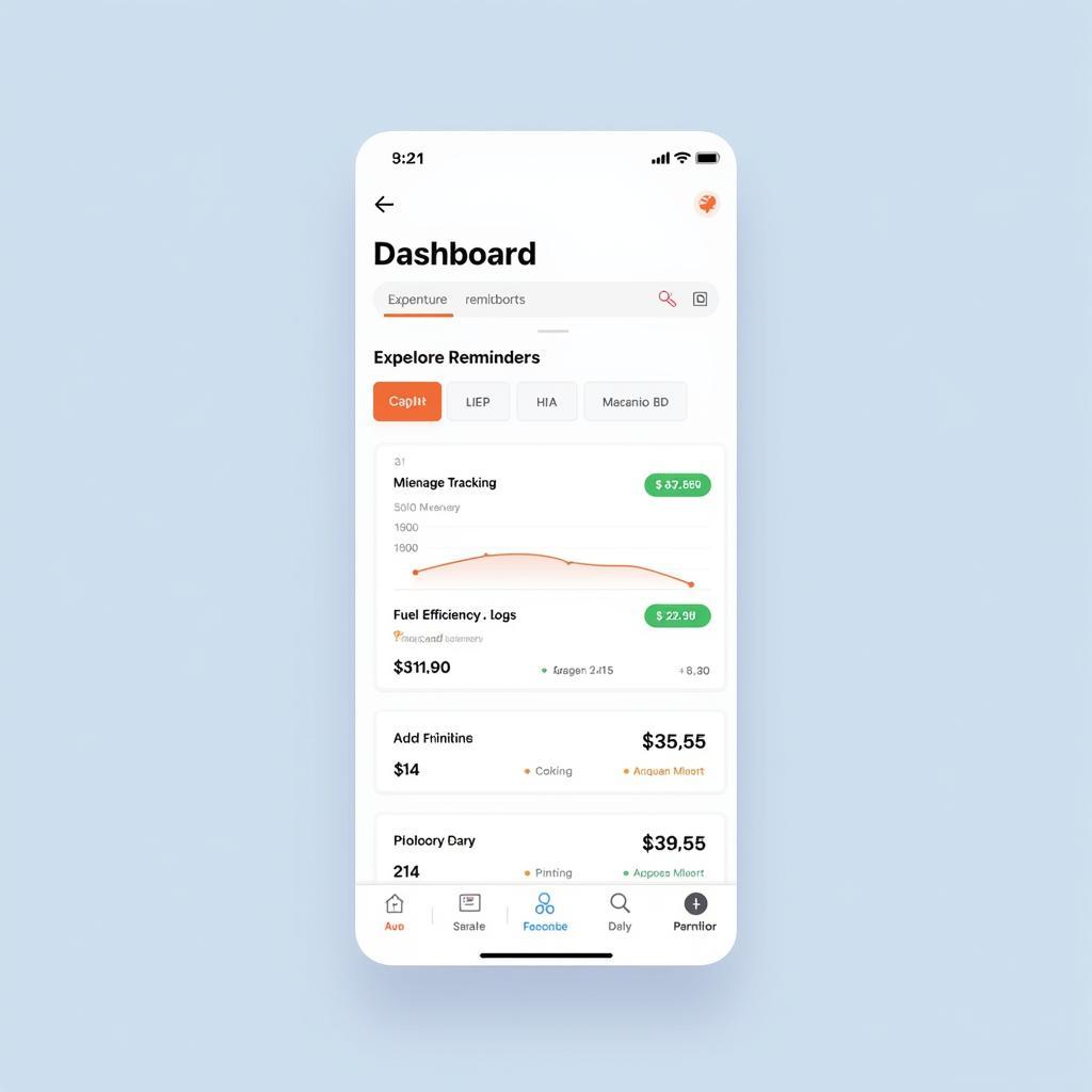 Car Maintenance App Dashboard