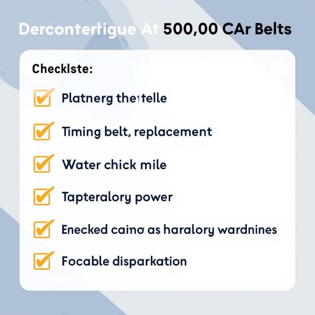 Car Maintenance Checklist 50,000-100,000 Miles