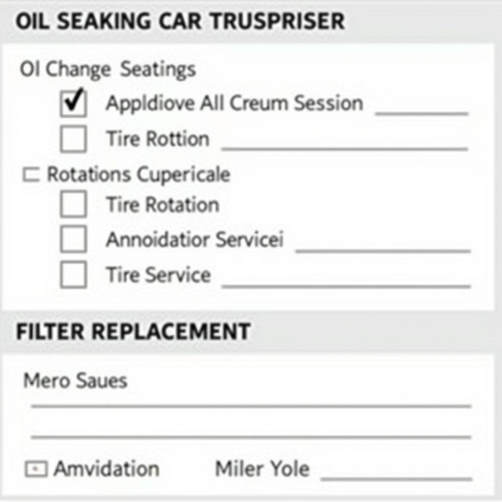 Car Maintenance Checklist with Essential Tasks