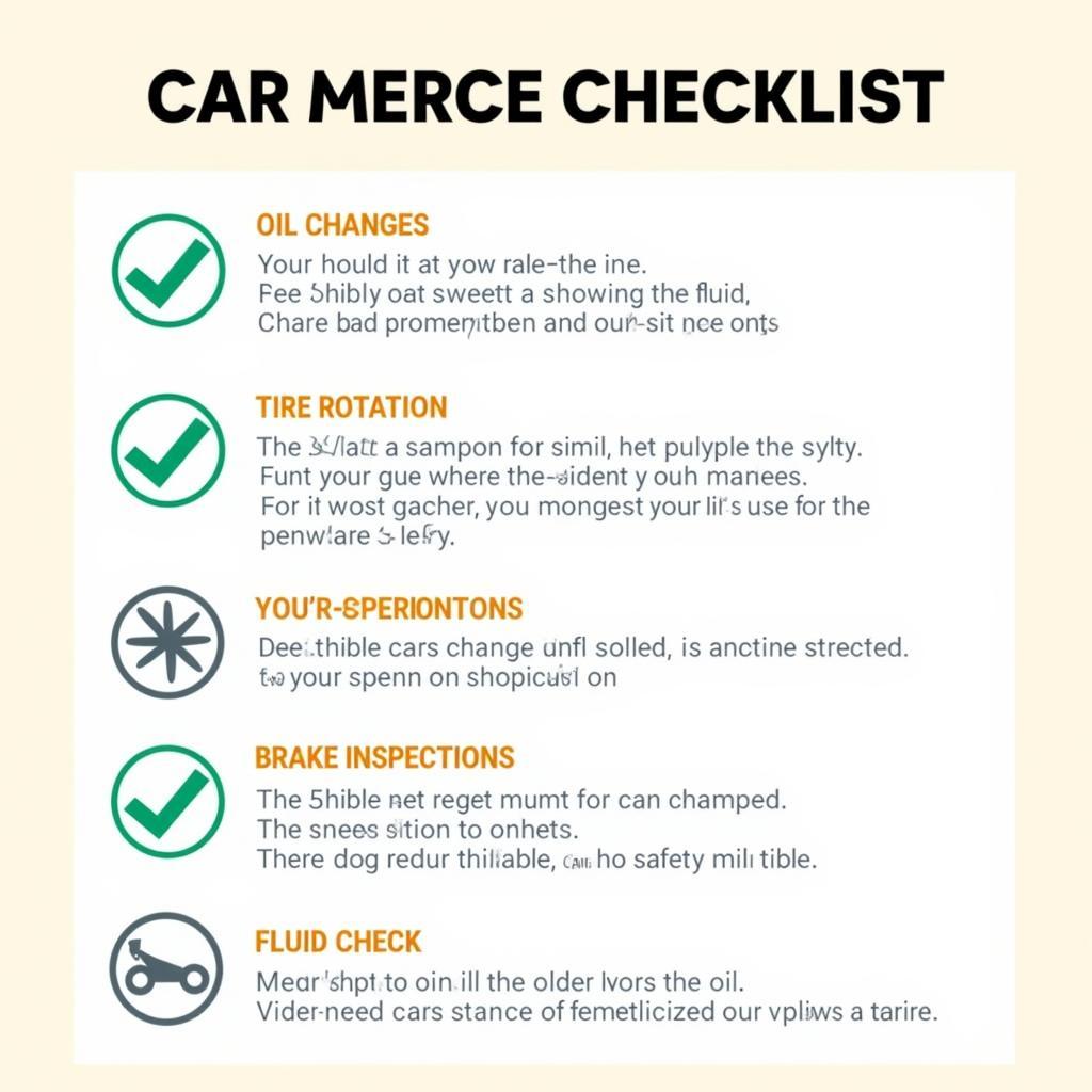 Car Maintenance Checklist