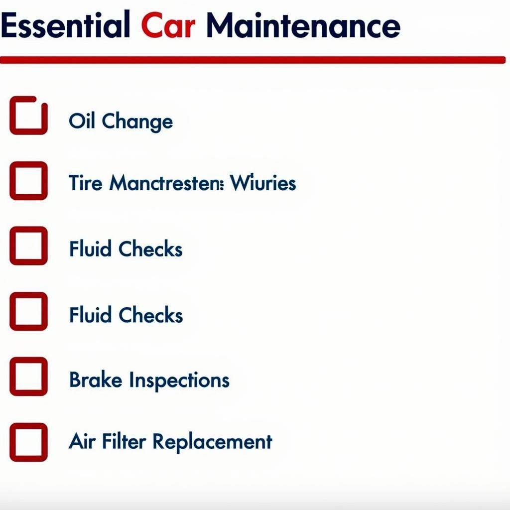 Car Maintenance Checklist