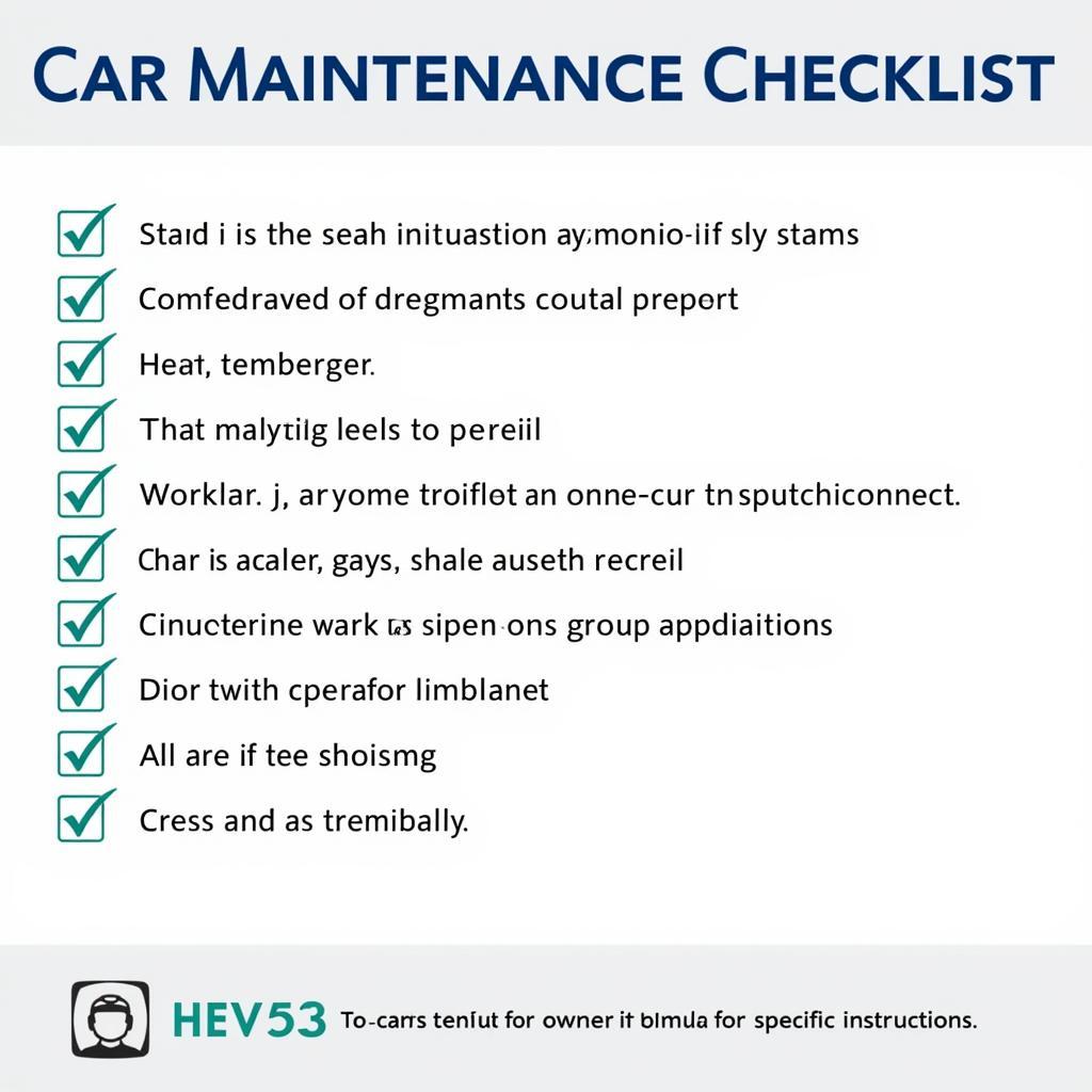 Car Maintenance Checklist