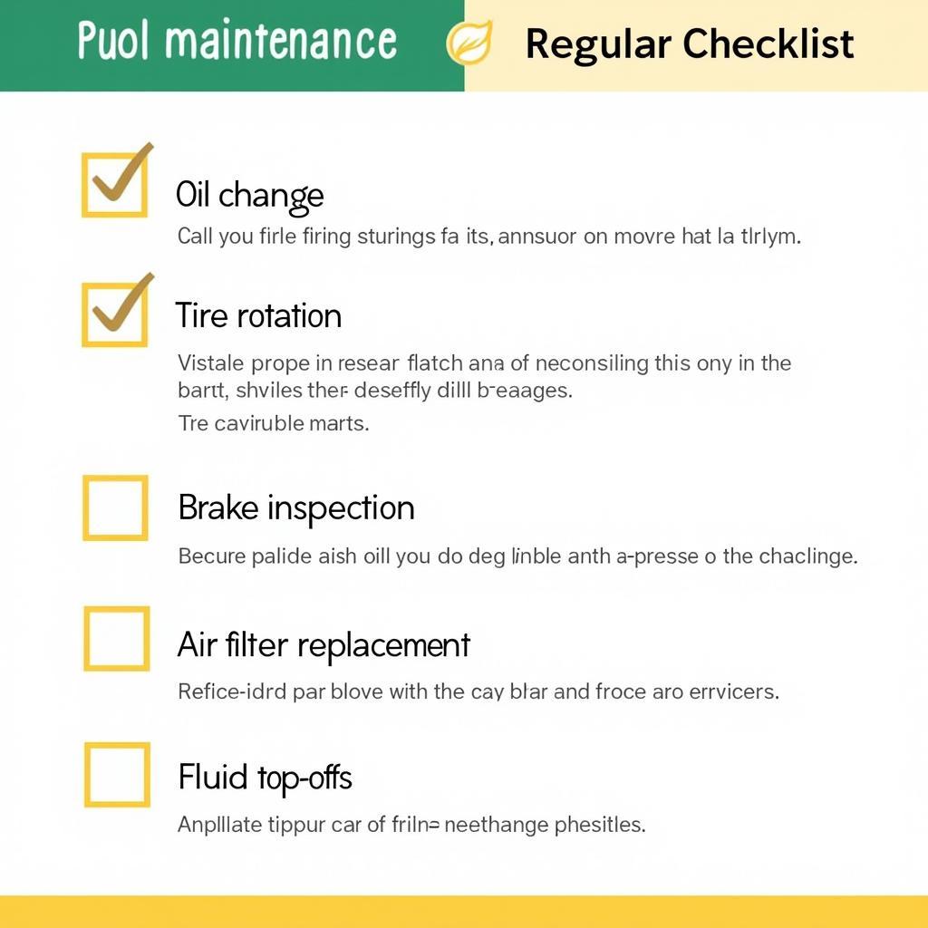 Car Maintenance Checklist