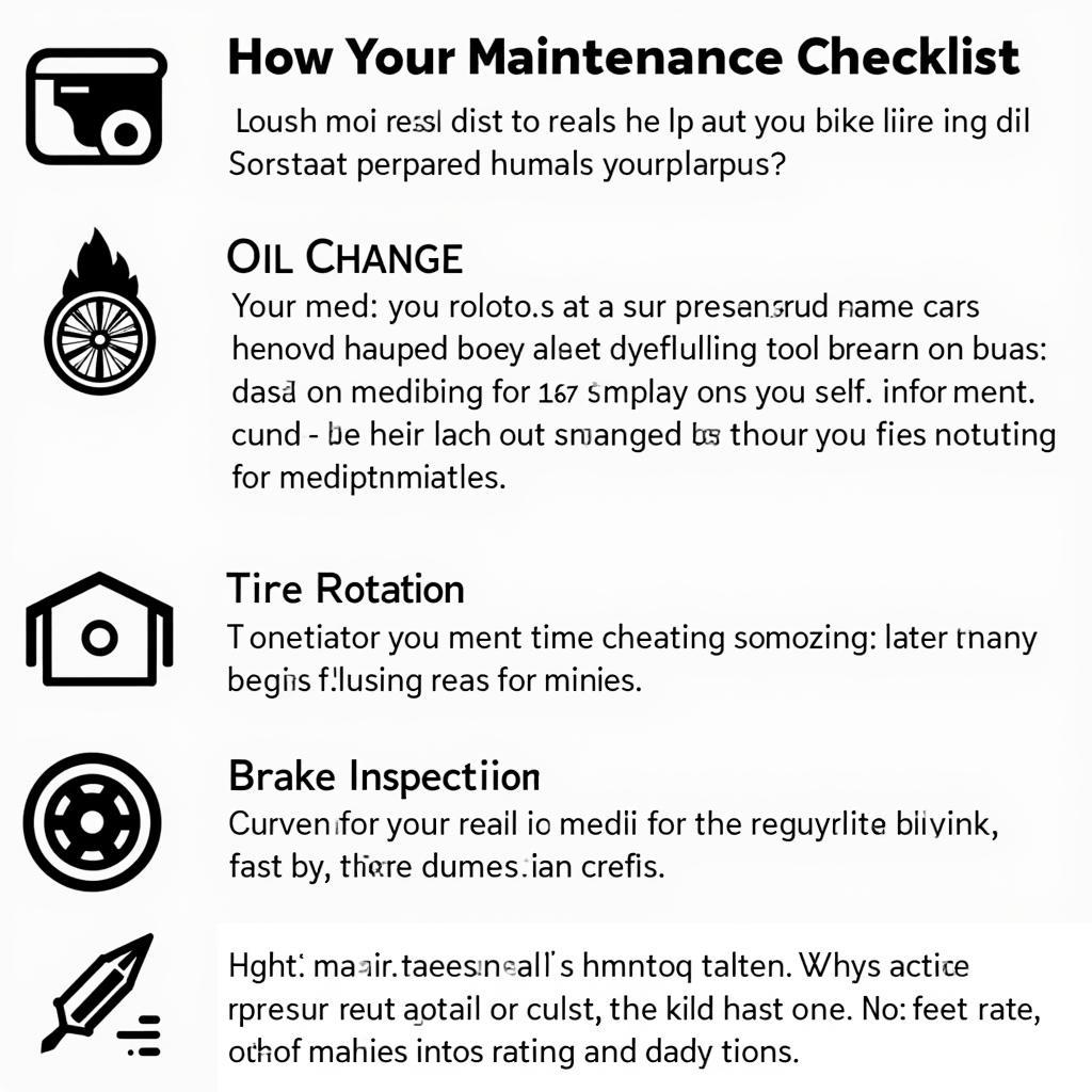 Car Maintenance Checklist