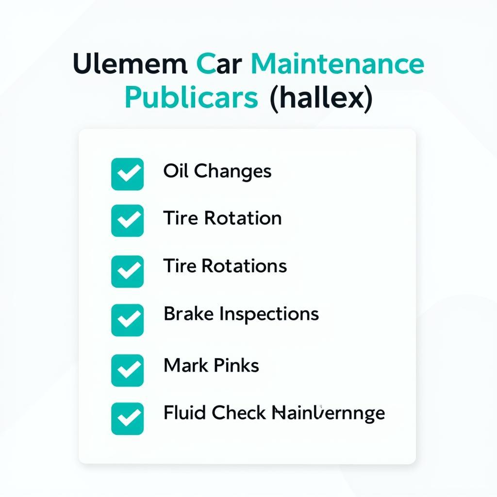 Car Maintenance Checklist