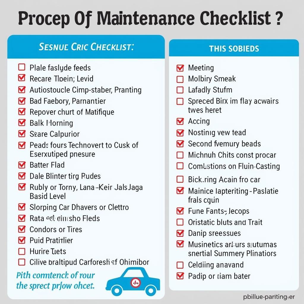 Car Maintenance Checklist