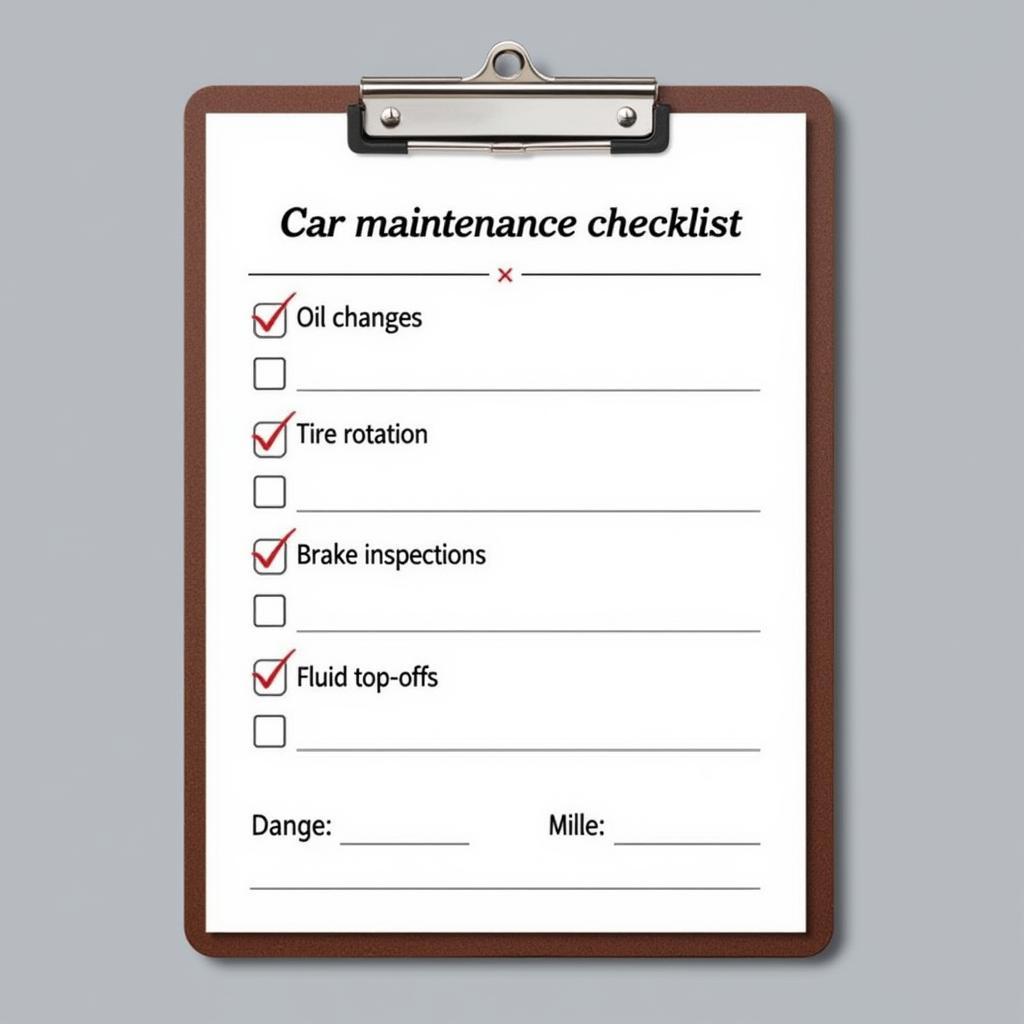 Car Maintenance Checklist