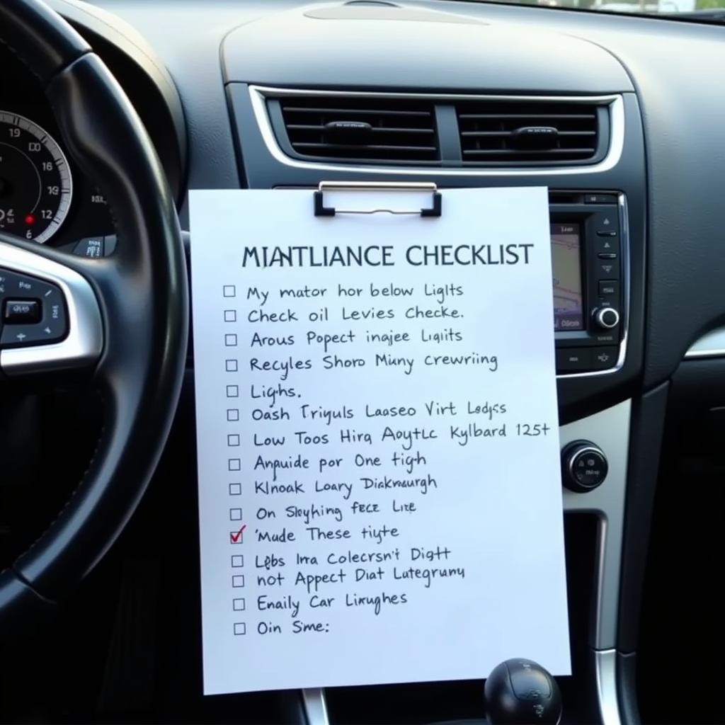 Car Maintenance Checklist