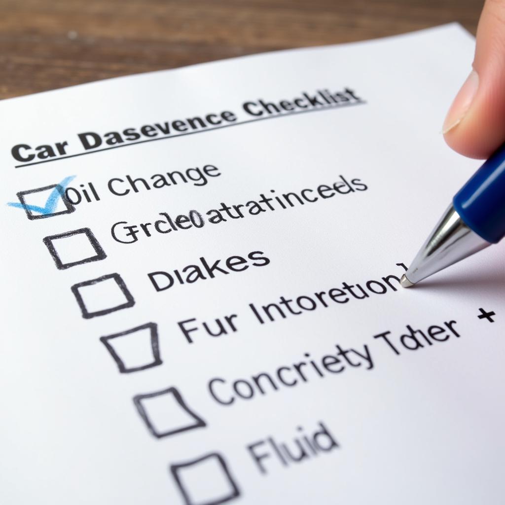 Car Maintenance Checklist