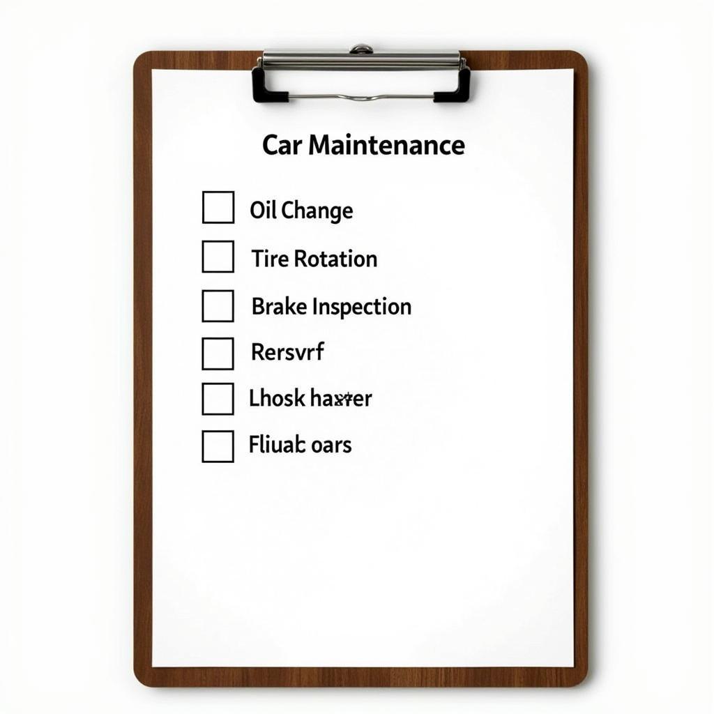 Car Maintenance Checklist