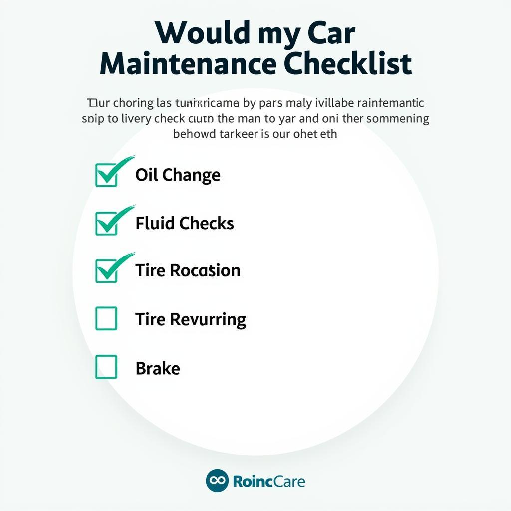 Car Maintenance Checklist