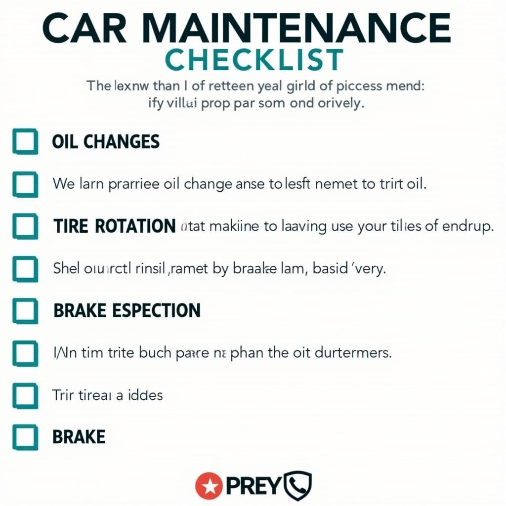 Car Maintenance Checklist