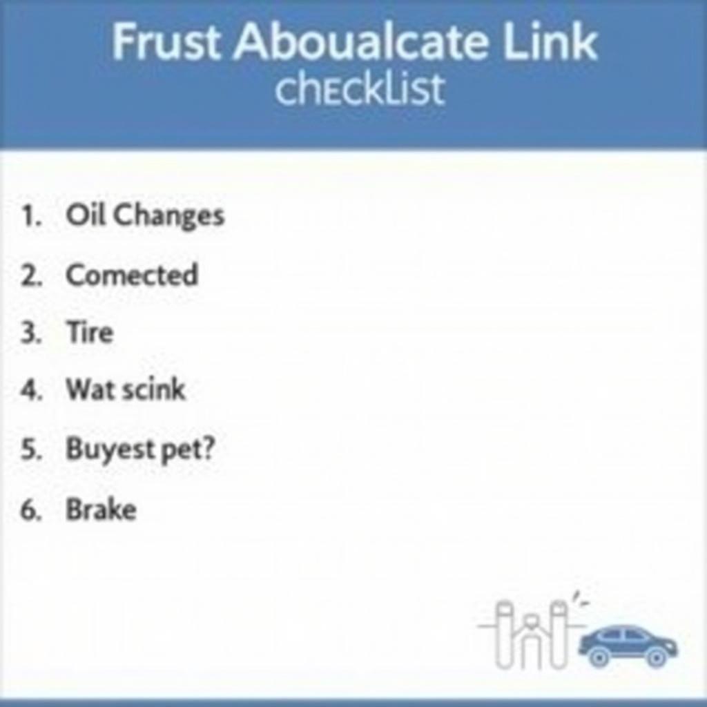 Car Maintenance Checklist