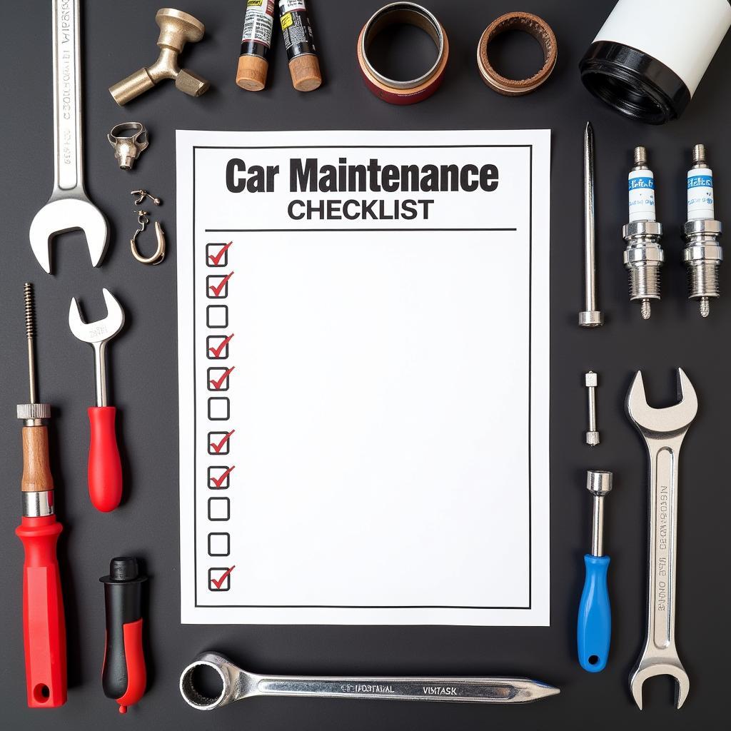 Car Maintenance Checklist and Tools