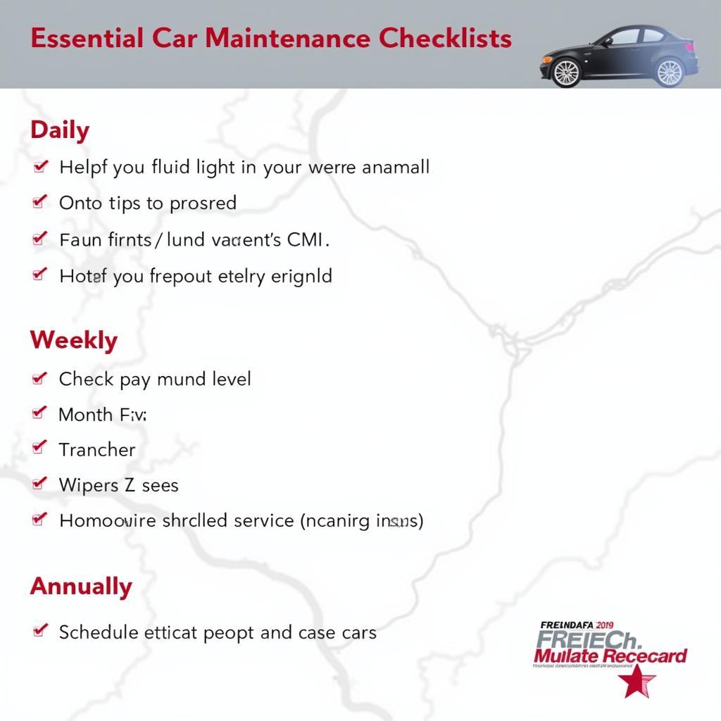 Car Maintenance Checklist in Frederick