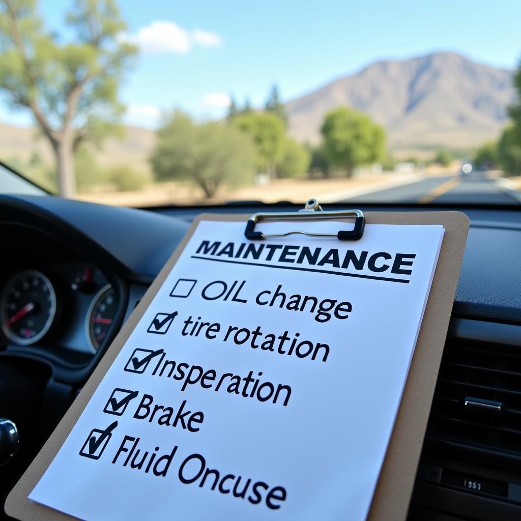 Car Maintenance Checklist Hesperia