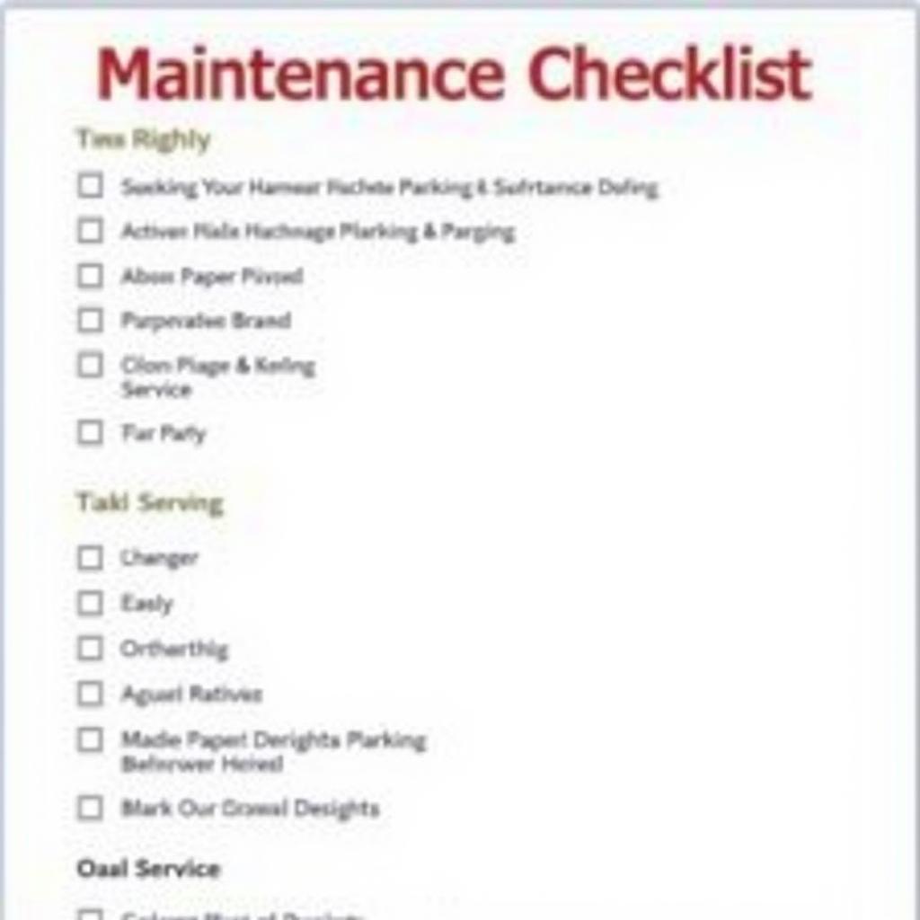 Car maintenance checklist in Humble, TX