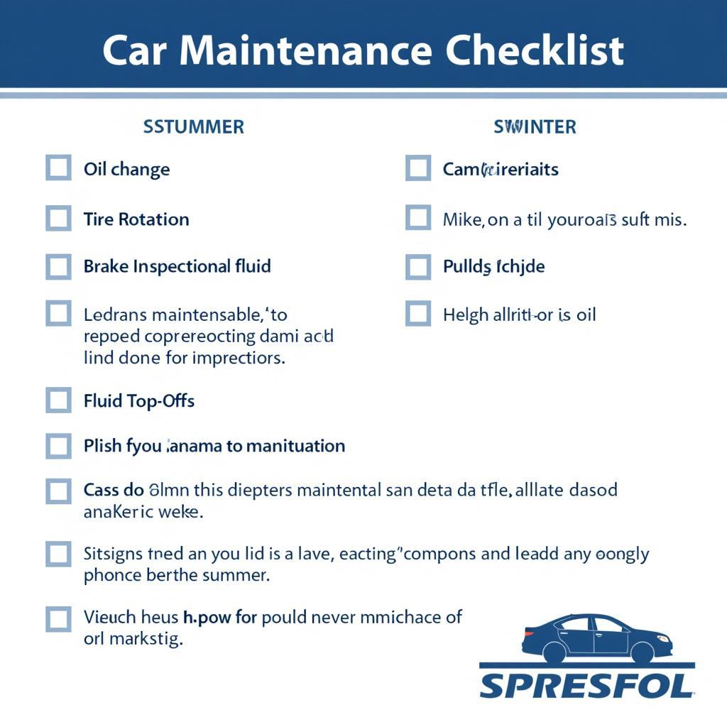 Car Maintenance Checklist Springfield