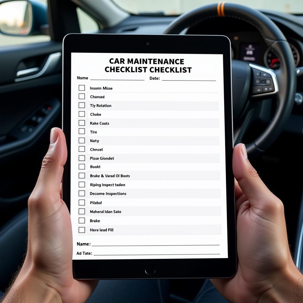 Car Maintenance Checklist Template