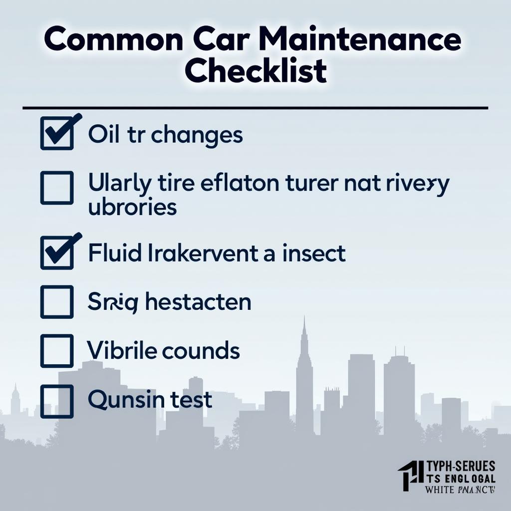 Car Maintenance Checklist for White Plains Drivers